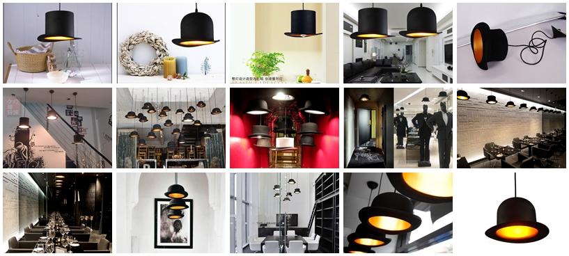 โคมไฟรูปหมวก โคมไฟเพดาน หมวกมน หมวกแบน