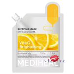 (ซองสีเหลือง) Mediheal Sleeping Mask Vita C Brightening 20mL เมดิฮีล ไวต้า ซี สลีปปิ้งมาส์ก สูตรเข้มข้น ทาก่อนนอน ไม่ต้องล้างออก ผิวฟูใส ผิวกระจ่างใส ลดเลือนจุดด่างดำ ปรับสีผิวให้สว่าง