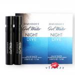 แพ็คคู่ Davidoff Cool Water Night Dive (1.2mlx2pcs) น้ำหอมผู้ชายรุ่นใหม่ ที่พัฒนามาจากรุ่น Davidoff Cool Water แนวกลิ่นจะอยู่ในตระกูล Green Oriental สดชื่นและเย็นของ Mint และ Watery Fruits