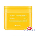 (ฉลากไทย เหลือง) Mediheal Vitamide Brightening Pad 170mL 100 แผ่น เมดิฮีลโทนเนอร์แพด สูตรผิวขาวกระจ่างใส ลดรอยแดง รอยดำ