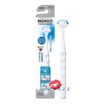 (แปรงลิ้นสีฟ้า) Lion Nonio Tongue Cleaner ที่แปรงลิ้น ออกแบบมาเป็นพิเศษ หัวแปรงออกแบบเป็นรูปคลื่น เพื่อป้องการการสำผัสกับฟันเวลาใช้งาน ขนชนิดพิเศษที่มีความอ่อนโยนต่อลิ้น