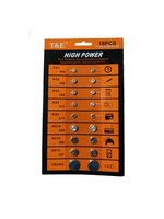 ถ่านกระดุมแพครวมรุ่นAG1,AG3,AG4,AG10,AG13,CR2032รวม18ก้อน