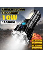 ไฟฉายชาร์จไฟUSB ปรับไฟ4รูปแบบระบบหลอดCOB LEDส่องสว่างสูง