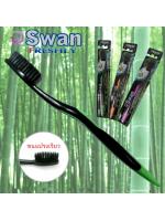 แปรงสีฟันFRESHLYขนแปรงสีดำRemove Smoke Stains