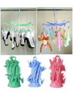 ราวแขวนผ้า8แขนพร้อมที่หนีบ16หนีบ