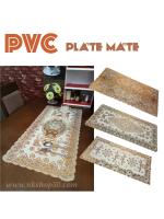 แผ่นเพลทPVCรองจาน รองแก้วน้ำ ดิ้นทองลายหลุยส์