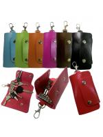 กระเป๋าพวงกุญแจหนังคละสี