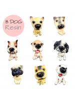 ตุ๊กตาหมาเรซิ่นชุด8ตัว