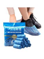ถุงพลาสติกสำหรับคลุมรองเท้า แบบสั้น 100 ชิ้น ถุงใส่รองเท้าแบบใช้แล้วทิ้ง Shoe Cover ป้องกันรองเท้าเปียกกันเชื้อโรคในน้ำ