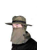 หมวกผ้ากันแดดปีกรอบปิดหน้า