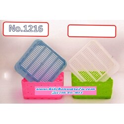 P07914 ตะกร้าเหลี่ยมเล็กเอนกประสงค์ ลายหวาย สีหวาน No.1216 (ราคาส่งต่อ 36โหล: 432 ใบ:เฉลี่ย 60 บ/โหล)