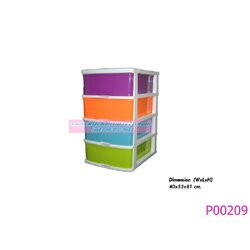 P00209 ลิ้นชัก 4 ชั้น (40*53*81 ซม) No.2734 (ราคาส่งต่อ 4 ชุด ชุดละ 650 บาท)
