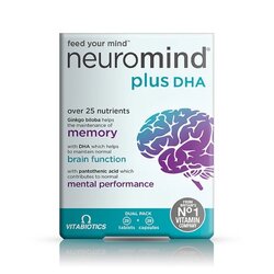 วิตามินบำรุงสมองและระบบประสาทสำหรับเด็กโตและผู้ใหญ่ Vitabiotics Neuromind Plus DHA
