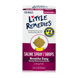 น้ำเกลือพ่นจมูกแบบหยดและสเปรย์ Little Remedies Saline Spray + Drops (15mL)