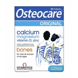 แคลเซียมชนิดเม็ดสำหรับผู้ใหญ่ Vitabiotics Osteocare Original - Calcium Magnesium Vitamin D, Zinc (90 Tablets)