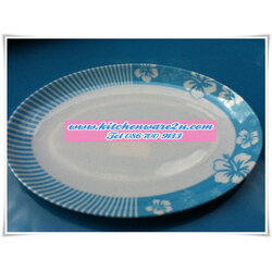 P06003 จานเปลเมลามีนรูปไข่ 10 นิ้ว หนา หลากหลายลาย ขายดีมาก (ราคาส่งต่อ 1 โหล :12 ใบ คลิ๊กที่สินค้าเพื่อดูรายละเอียด)