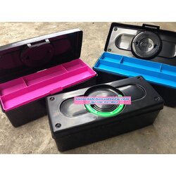 P09485 กล่องเครื่องมือดำ พร้อมถาดแบ่งช่อง (13.5*32*11 cm) สุดคุ้ม ราคาส่งต่อ 1 โหล: 12 ใบ:230 บต่อโหล