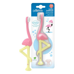 แปรงสีฟันสำหรับเด็กวัยเตาะแตะ Dr Brown's Flamingo Toddler Tootbrush