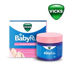 วิคส์เบบี้บาล์มกลิ่นเมนทอล Vicks BabyRub Soothing Vapor Ointment