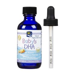 วิตามินเสริมแร่ธาตุดีเอชเอและวิตามินดีสำหรับเด็ก Nordic Naturals Baby's DHA with Vitamin D3