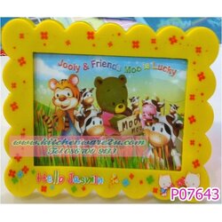 P07643 กรอบรูปขนาด 4*6 นิ้ว แสตมป์ขอบหยักทึบ พิมพ์ลายน่ารัก พลาสติก ราคาส่งต่อ 2 โหล : 24 อัน:เฉลี่ย 10 บาท ต่ออัน
