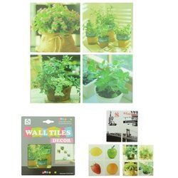 P07816 สติ๊กเกอร์ติดกระเบื้อง 14.5x14.5 cm.HY232-16 ราคาส่งต่อ 1 โหล: 12 ชุด 180 บ/โหล ส่ง 15 บาท ขายส่งทุกอย่าง 20 บาท