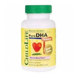 วิตามินบำรุงสมองและระบบประสาทสำหรับเด็ก ChildLife Essentials Pure DHA Chewable - Natural Berry Flavor