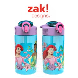 กระติกน้ำพร้อมหลอดดื่มสำหรับเด็ก Zak! Disney Princess 16 Oz. Reusable Water Bottle with Straw