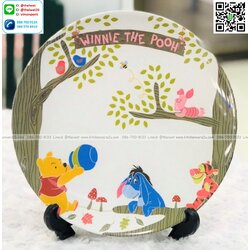 P09075 จานตื้น 9 นิ้ว ลายหมีพูห์ เมลามีนและลิขสิทธิ์แท้ Flowerware เครือซูปเปอร์แวร์ No.P2102-9 (ราคาขายส่งตอ 12 ใบ:เฉลี่ย 145 บต่อใบ)