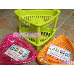 P02590 ชั้นเข้ามุม 2 ชั้น ดีไซน์ใหม่ สีสดใส ราคาต่อโหล (คลิ๊กที่สินค้าเพื่อดูรายละเอียด)