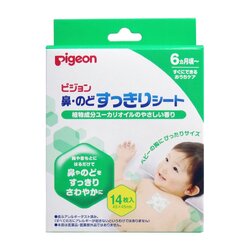 แผ่นแปะบรรเทาอาการไอและคัดจมูก Pigeon Nose and Throat Clean Sheet