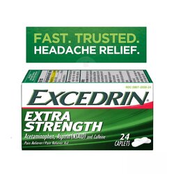 ยาบรรเทาอาการปวดสูตรเข้มข้น gsk Excedrin Extra Strength (24 Caplets)