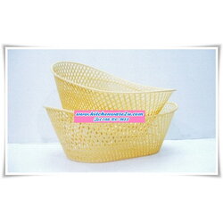 P04466 ตะกร้าลายหวาย ทรงเรือ ราคาส่งต่อโหล: 12 ใบ (คลิ๊กที่สินค้าเพื่อดูรายละเอียด)