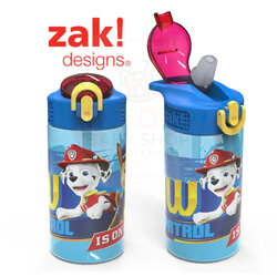 กระติกน้ำพร้อมหลอดดื่มสำหรับเด็ก Zak! Paw Patrol 16 Oz. Reusable Water Bottle with Straw