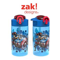 กระติกน้ำพร้อมหลอดดื่มสำหรับเด็ก Zak! Avengers 16 Oz. Reusable Water Bottle with Straw (2023)