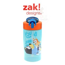 กระติกน้ำพร้อมหลอดดื่มสำหรับเด็ก Zak! Bluey 16 Oz. Reusable Water Bottle with Straw