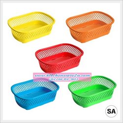 P06091 ตะแกรงวงรี (38 x 50.5 x 16 cm) เกรดเอ สีสวย หนา No.858 (ราคาส่งต่อ 1โหล:12 ใบ:เฉลี่ย 75 บต่อใบ)