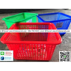 P04083 ตะแกรงเหลี่ยม ทรงสูง (15*19*11 cm) No.194 ราคาส่งต่อโหล : 12 ใบ