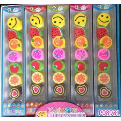 P08931 ยางลบแฟนซี น่ารัก ราคาส่งต่อ 1 โหล: 12 ชุด (180 บ/โหล เฉลี่ย 15 บาท ขายส่งทุกอย่าง 20 บาท)