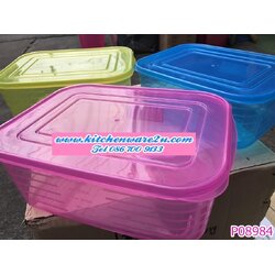 P08984 กล่องเหลี่ยมเอนกประสงค์ 2 ลิตร (18*25*9 cm) สีหวาน เกรดเอ ราคาส่งต่อ 1 โหล: 12 ใบ