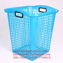 P08740 ตะกร้าเหลี่ยมทรงสูง (กว้าง 41.0* ยาว 41.0* สูง 56.0 cm) เกรดเอ สีหวาน 990T (ราคาส่งต่อ 2 โหล: 24 ใบ:เฉลี่ย 840 บ/โหล)