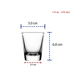 P11840 แก้วช็อท 1.5 Oz. (45 มิล) (5*5*6 cm) No.440502 ราคาส่งต่อ 1 ลัง : 144 ใบ : 1200 บต่อลัง