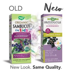 วิตามินเสริมสร้างภูมิคุ้มกันสำหรับเด็กแบบออแกนิก Nature's Way Organic Sambucus for Kids