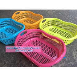 P06653 ตะแกรงเหลี่ยม ขอบหยัก สีหวาน ดีไซน์ใหม่ (ราคาส่งต่อ 1 โหล: 12 ใบ)