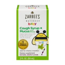 สมุนไพรบรรเทาอาการไอและลดน้ำมูกสำหรับทารกและเด็กเล็ก ZARBEE'S Naturals Baby's Cough Syrup + Mucus