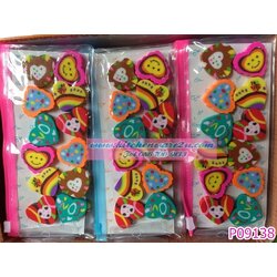 P09138 ชุดกระเป๋า+ยางลบแฟนซี ราคาส่งต่อ 1 กล่อง: 21 ชุด:180บ/โหล ขายส่ง 15 ขายส่งทุกอย่าง 20 บาท
