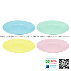 P03991 จานพลาสติก 6 นิ้ว (15*15*1.5 cm) เกรดเอ ใส่อาหารได้ No.437 ราคาส่งต่อ 12 โหล : 144 ใบ