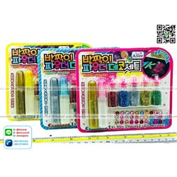 P08215 ของตกแต่ง กาวกากเพชร ฟรุ้งฟริ้ง (กล่องละ 12 ชุด 180 บ/โหล เฉลี่ย 15 บาท )