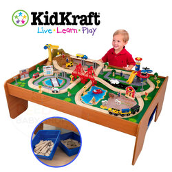 โต๊ะกิจกรรมเอนกประสงค์พร้อมชุดรถไฟ KidKraft Ride Around Town Train Set & Table