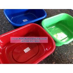 P06947 กะละมังเหลี่ยม ทรงตื้น 888 (25*31.5*11 cm) ราคาส่งต่อ 12 โหล: 144 ใบ:เฉลี่ย 170 บาท/โหล)